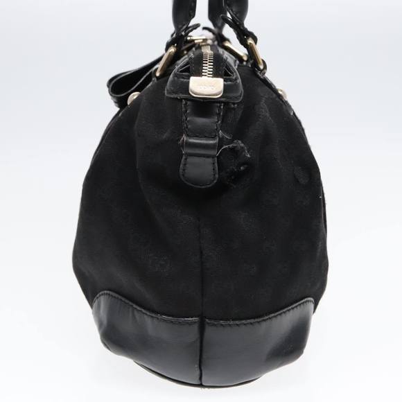 GUCCI GG Canvas Hand Bag 2way Black Gold 247902 Auth 91392 - Picture 4 of 16